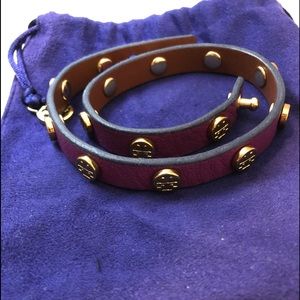 Tory Burch double strap logo bracelet